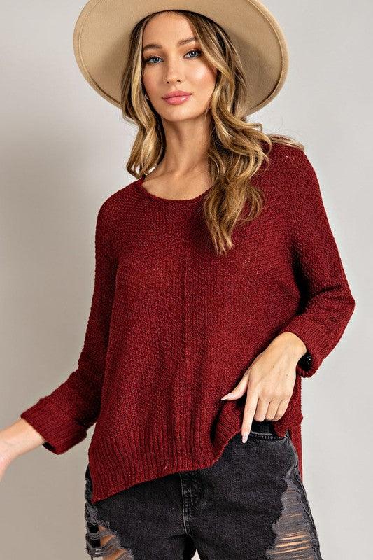 eesome V-Neck Knit Sweater - Sweater