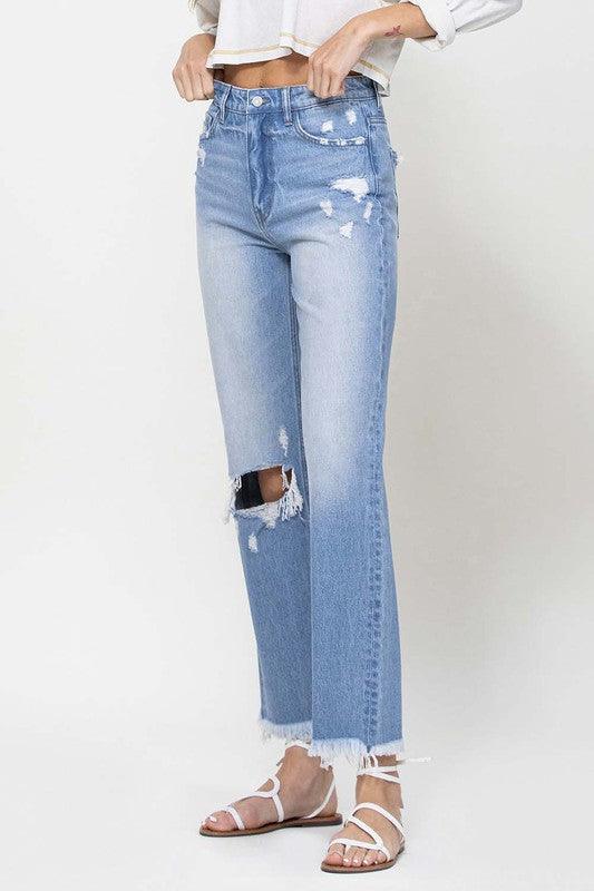 90's Vintage Ankle Flare Jeans - Jeans