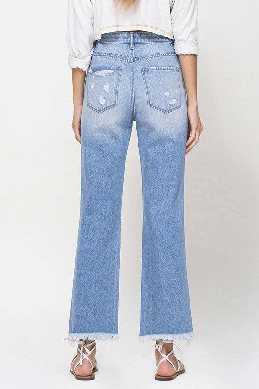 90's Vintage Ankle Flare Jeans - Jeans