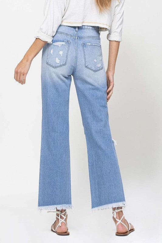 90's Vintage Ankle Flare Jeans - Jeans