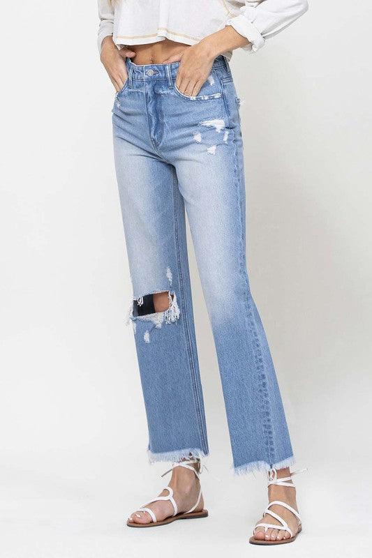 90's Vintage Ankle Flare Jeans - Jeans