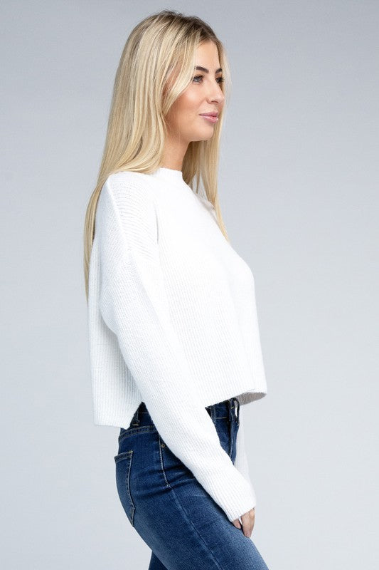 Ambiance Apparel Mock Neck Pullover Sweater