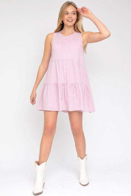 Gilli Sleeveless Tiered Mini Dress