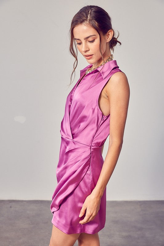 Do + Be Collection Collar Wrap Dress