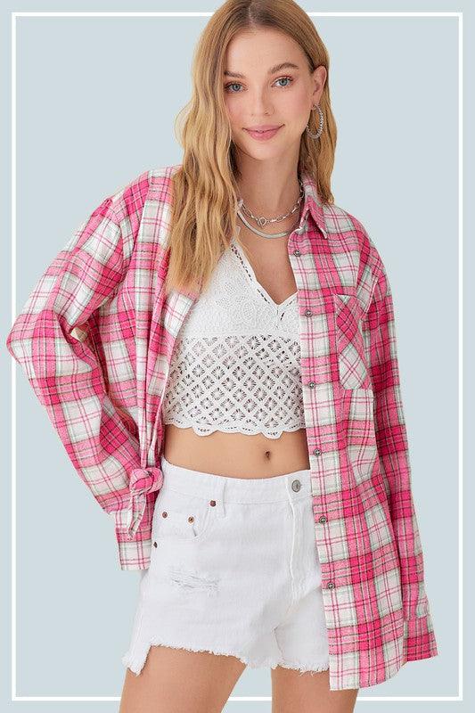 Dreamy Plaid Shacket - Shirt