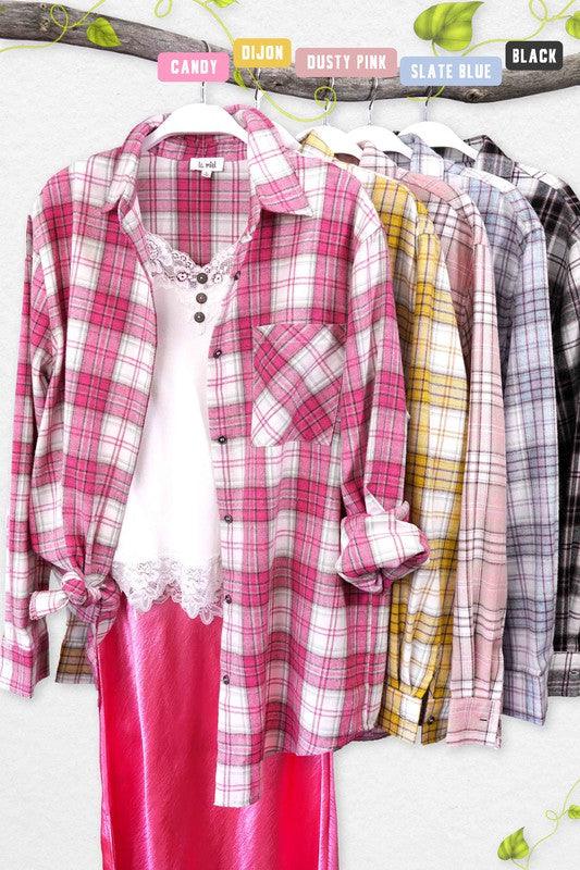 Dreamy Plaid Shacket - Shirt