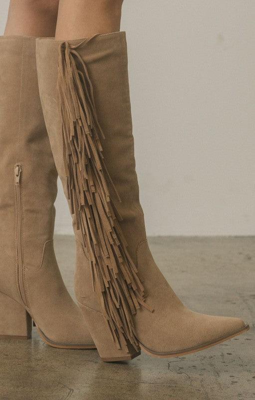 OASIS SOCIETY OUT WEST - Knee-High Fringe Boots - Boots