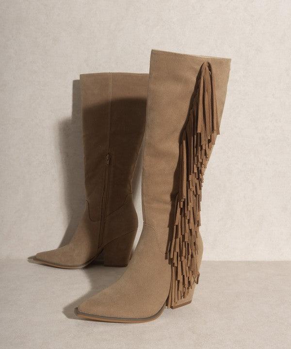 OASIS SOCIETY OUT WEST - Knee-High Fringe Boots - Boots