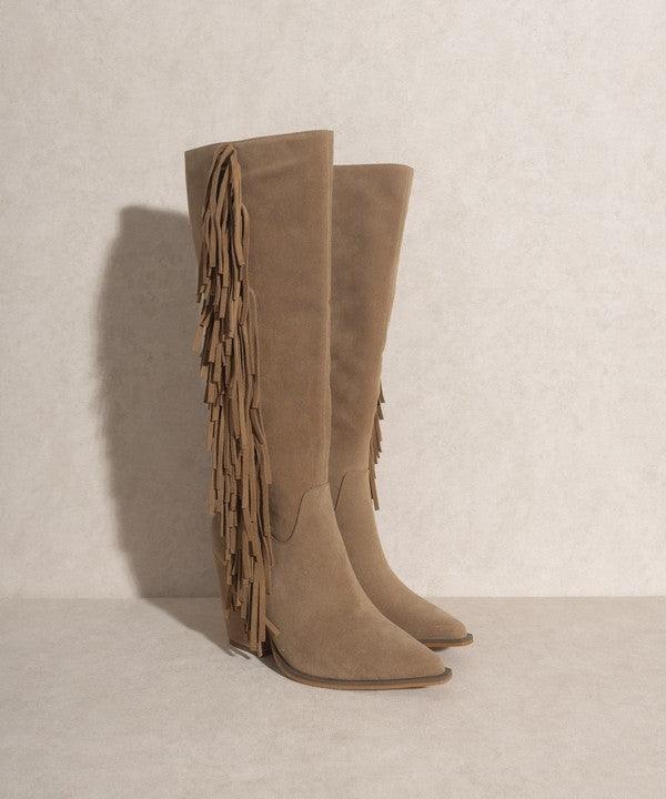 OASIS SOCIETY OUT WEST - Knee-High Fringe Boots - Boots