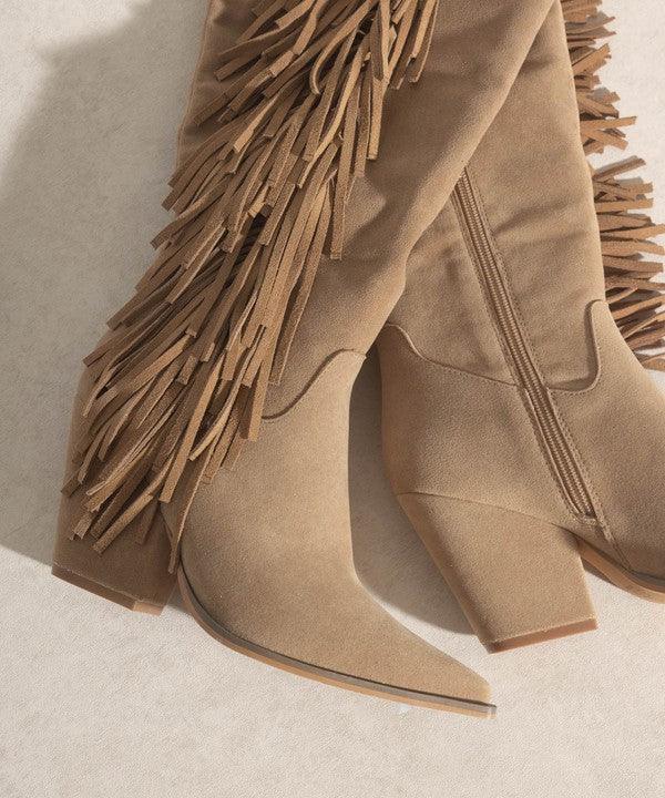 OASIS SOCIETY OUT WEST - Knee-High Fringe Boots - Boots