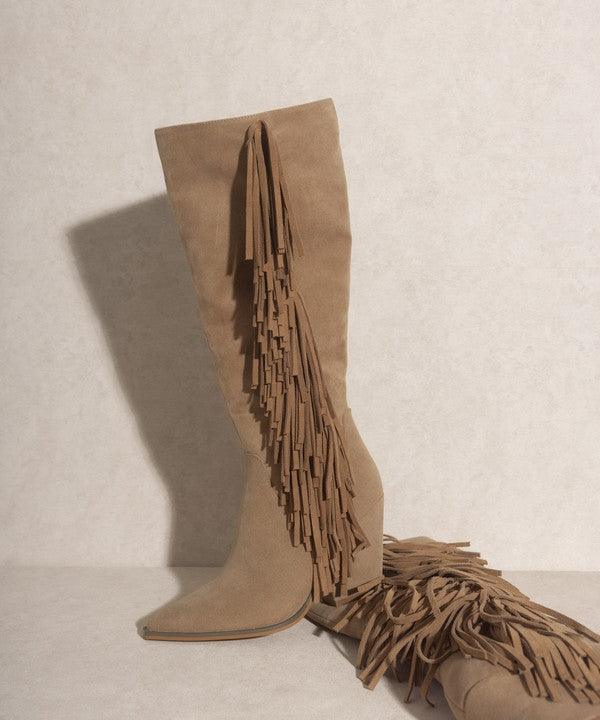 OASIS SOCIETY OUT WEST - Knee-High Fringe Boots - Boots