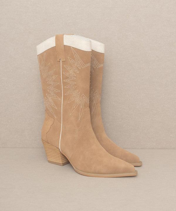 OASIS SOCIETY Halle - Paneled Cowboy Boots - Boots