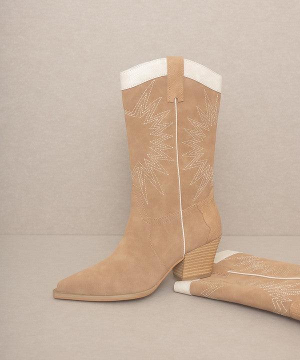 OASIS SOCIETY Halle - Paneled Cowboy Boots - Boots