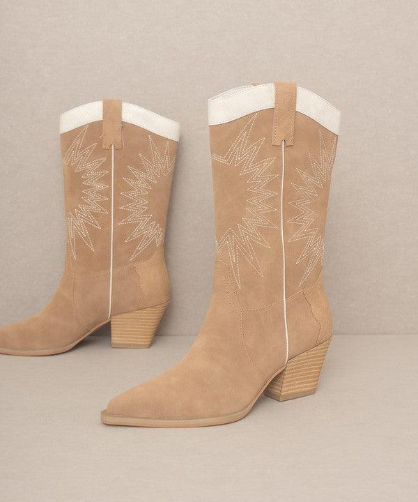 OASIS SOCIETY Halle - Paneled Cowboy Boots - Boots