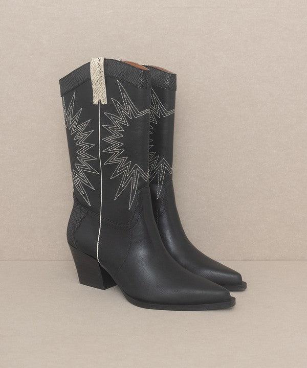 OASIS SOCIETY Halle - Paneled Cowboy Boots - Boots