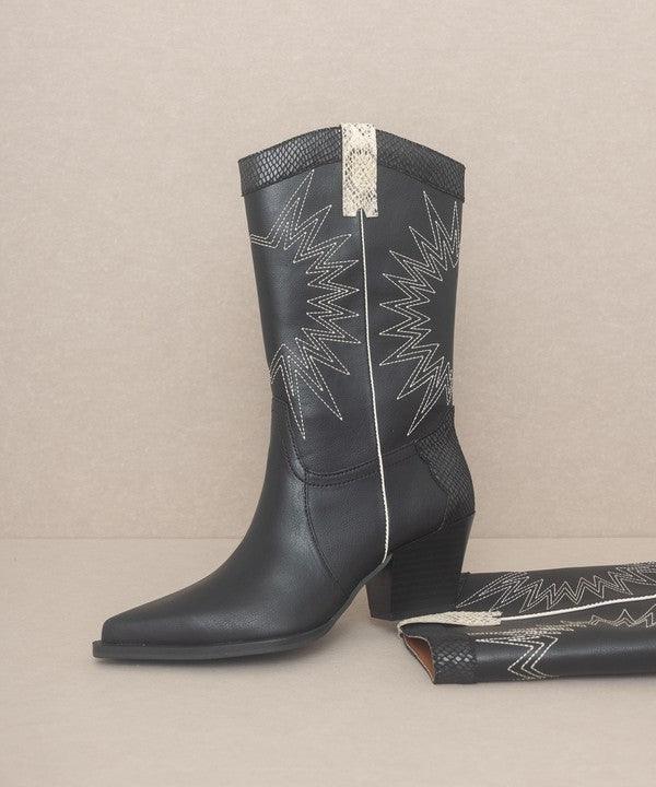 OASIS SOCIETY Halle - Paneled Cowboy Boots - Boots