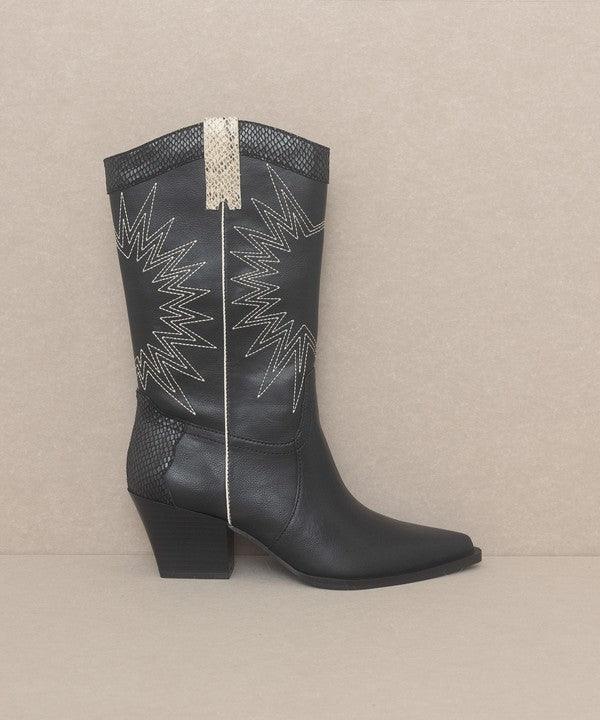 OASIS SOCIETY Halle - Paneled Cowboy Boots - Boots