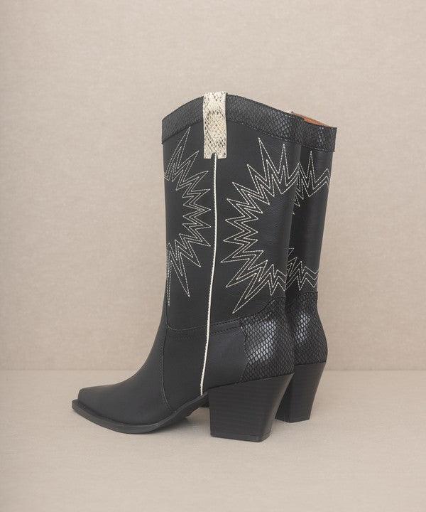 OASIS SOCIETY Halle - Paneled Cowboy Boots - Boots