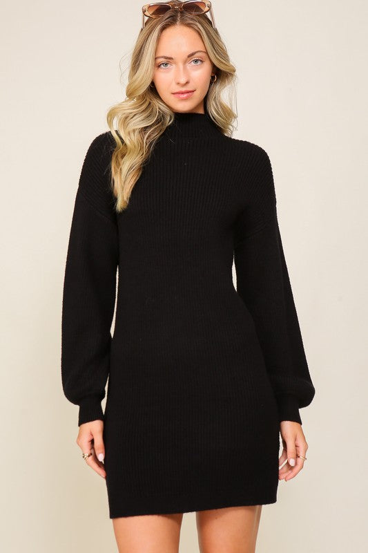 Long Sleeve Sweater Mini Dress