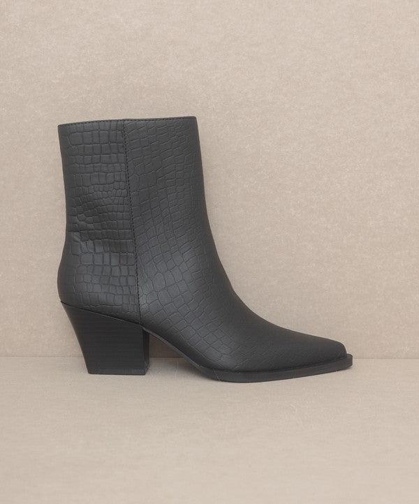 OASIS SOCIETY Miley - Alligator Print Booties - Boots