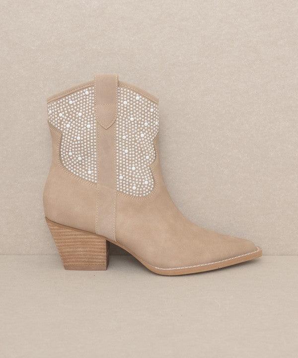 OASIS SOCIETY Cannes - Pearl Studded Western Boots - Boots