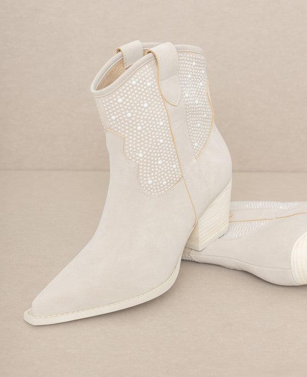 OASIS SOCIETY Cannes - Pearl Studded Western Boots - Boots