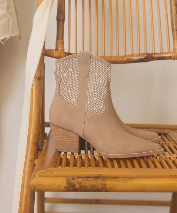 OASIS SOCIETY Cannes - Pearl Studded Western Boots - Boots