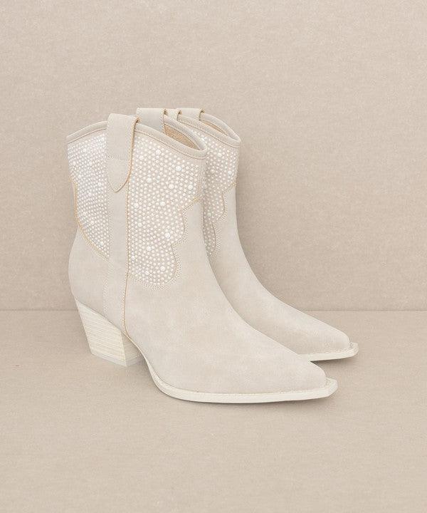 OASIS SOCIETY Cannes - Pearl Studded Western Boots - Boots