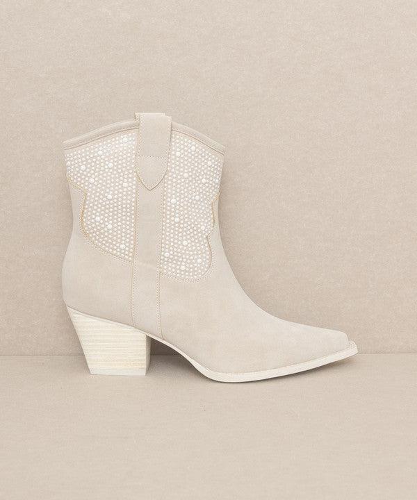 OASIS SOCIETY Cannes - Pearl Studded Western Boots - Boots