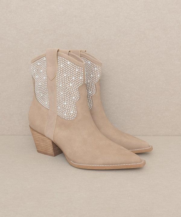 OASIS SOCIETY Cannes - Pearl Studded Western Boots - Boots