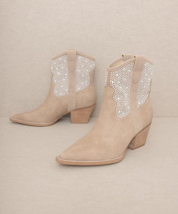 OASIS SOCIETY Cannes - Pearl Studded Western Boots - Boots