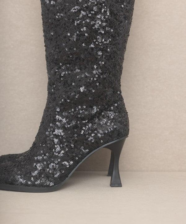 OASIS SOCIETY Jewel - Knee High Sequin Boots - Boots