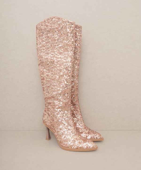 OASIS SOCIETY Jewel - Knee High Sequin Boots - Boots