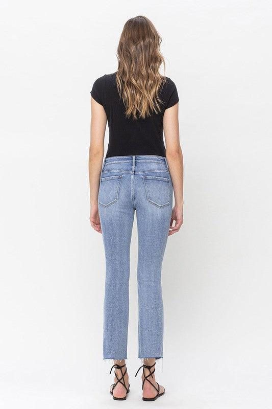 Mid Rise Kick Flare Jeans - Jeans