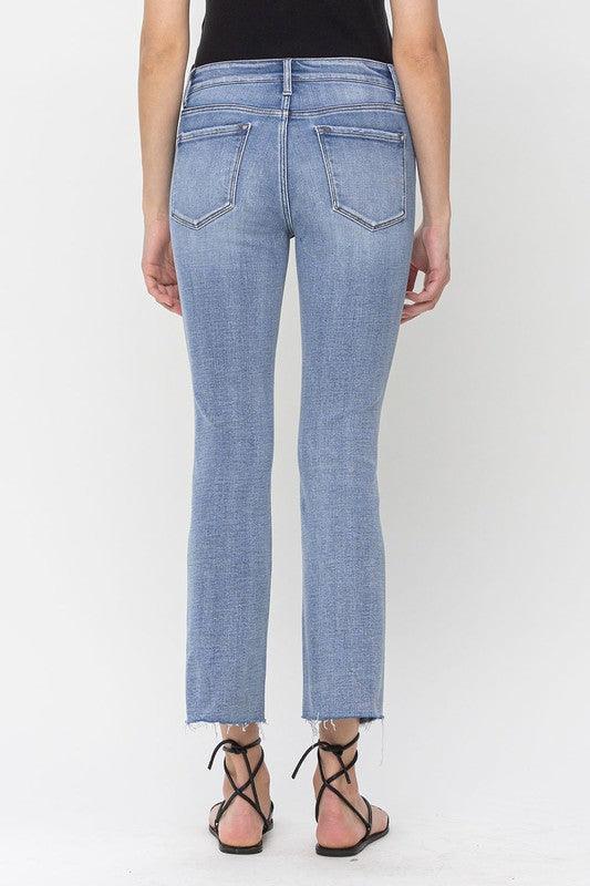 Mid Rise Kick Flare Jeans - Jeans