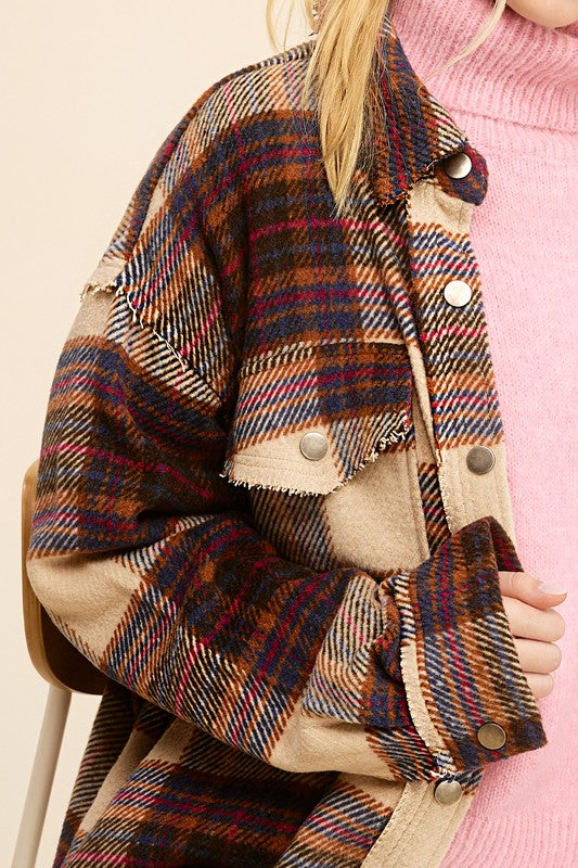 La Miel Plaid Hailee Shacket