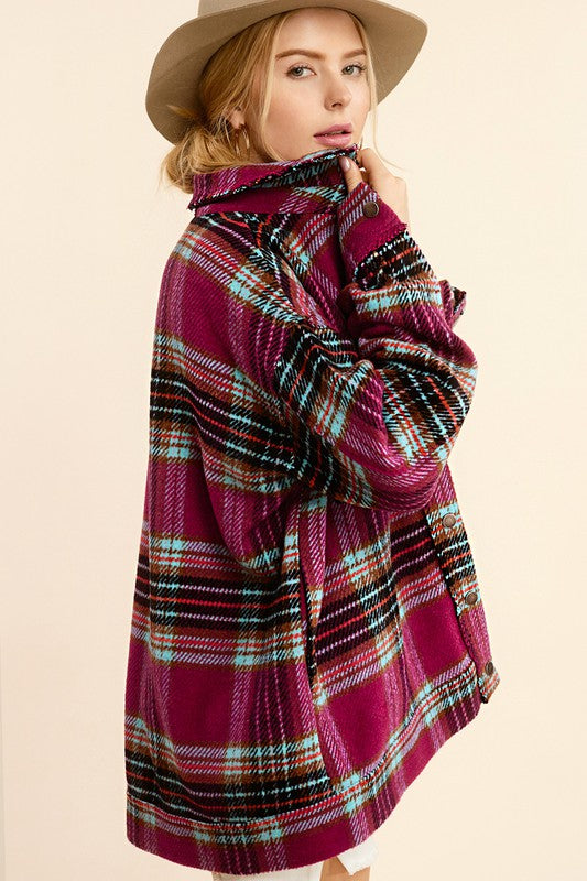 La Miel Plaid Hailee Shacket