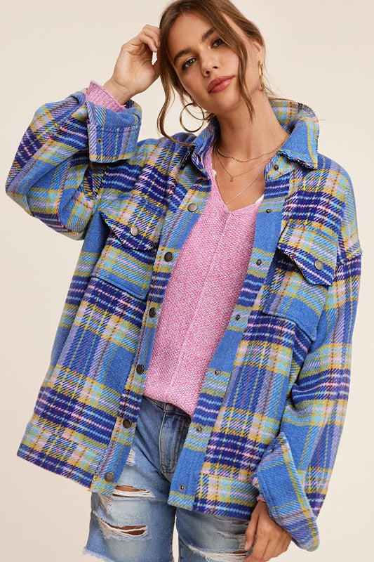 La Miel Plaid Hailee Shacket