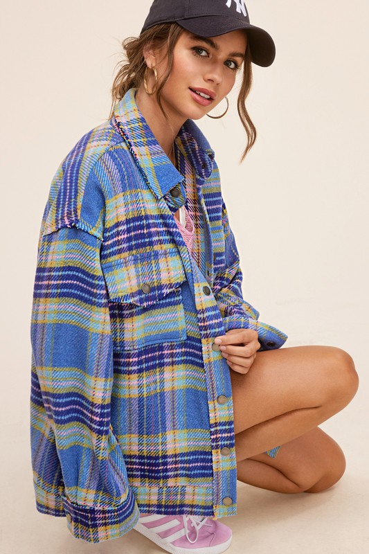 La Miel Plaid Hailee Shacket