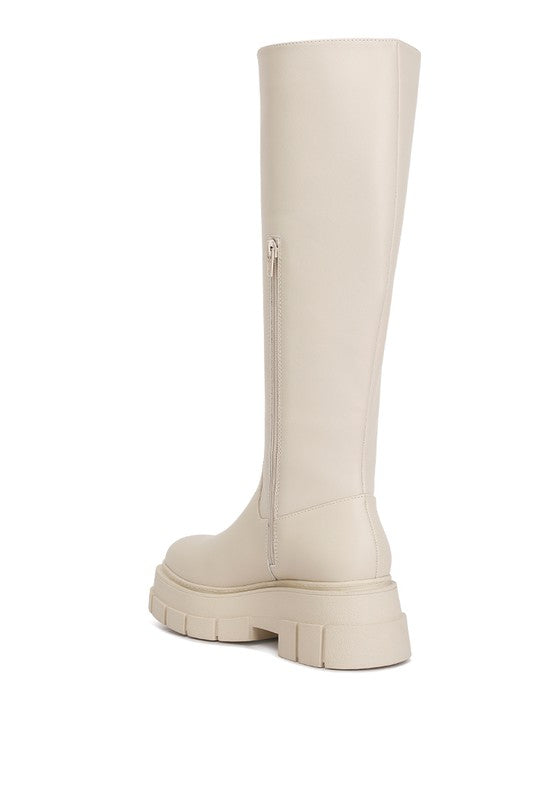 Rag Blume Faux Leather  Platform Knee Length Boots