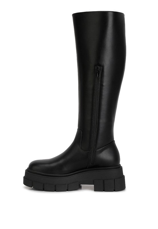 Rag Blume Faux Leather  Platform Knee Length Boots