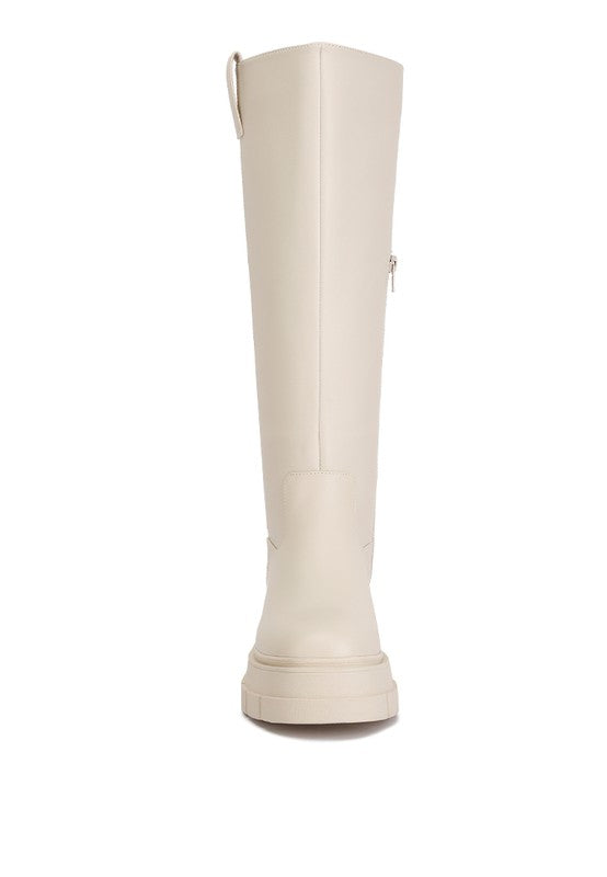 Rag Blume Faux Leather  Platform Knee Length Boots