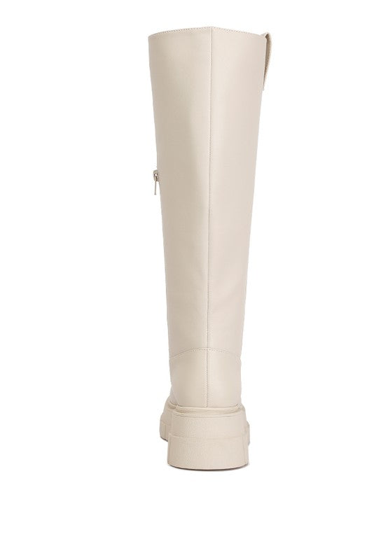 Rag Blume Faux Leather  Platform Knee Length Boots