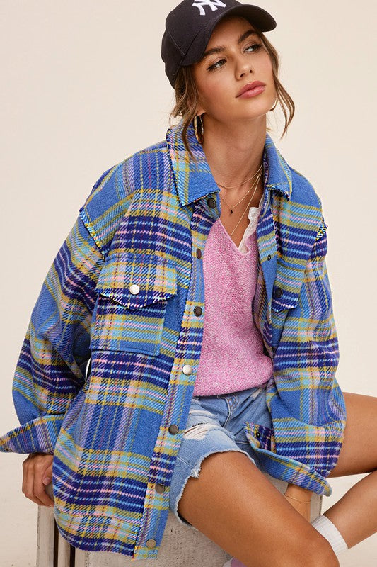 La Miel Plaid Hailee Shacket