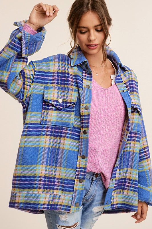 La Miel Plaid Hailee Shacket