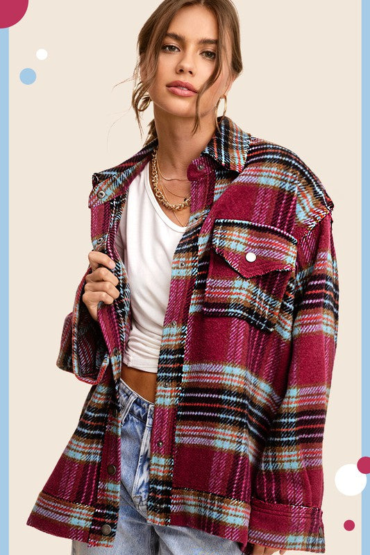 La Miel Plaid Hailee Shacket