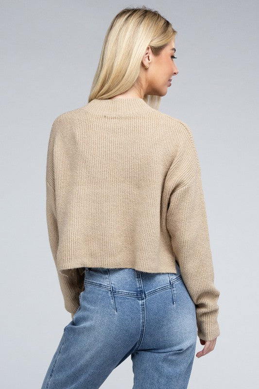 Ambiance Apparel Mock Neck Pullover Sweater