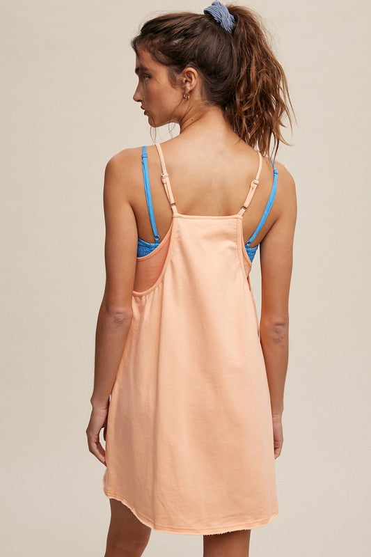 Listicle Sporty Mini Dress With Built in Romper Liner