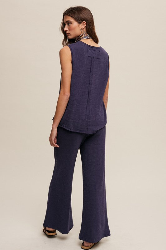 Listicle Soft Knit Tank and Sweat Pant Set