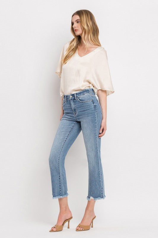 VERVET by Flying Monkey High Rise Crop Flare Jeans